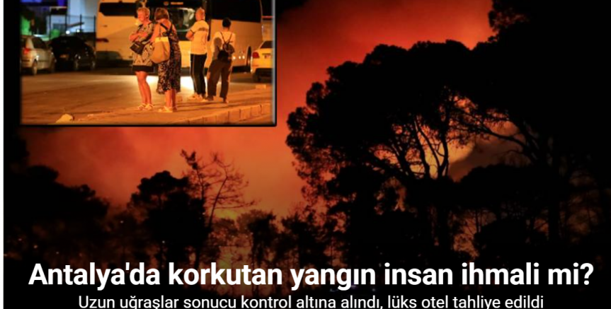 Antalya’da otellere yakın ormanlık alanda çıkan yangın kontrol altına alındı