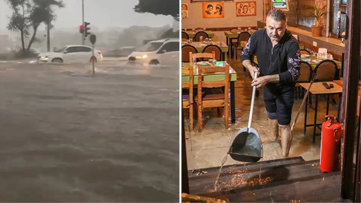 Antalya şiddetli yağmura teslim oldu! Araçlar yolda kaldı, ev ve iş yerlerini su bastı