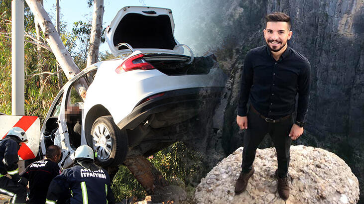 Antalya'da ağaca çarpan otomobil sürücüsü hayatını kaybetti