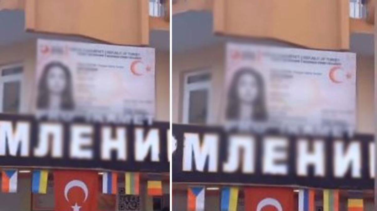 Antalya'da Türk ikamet izni alan firmadan akılalmaz reklam! Kimliğe koydukları fotoğraf olay oldu