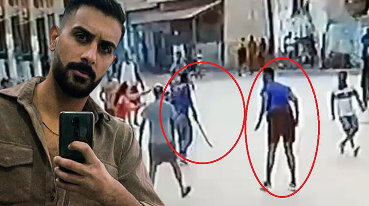 Askere gitme hazırlığındaki Hazar'ın kılıçla öldürüldüğü kavga kamerada