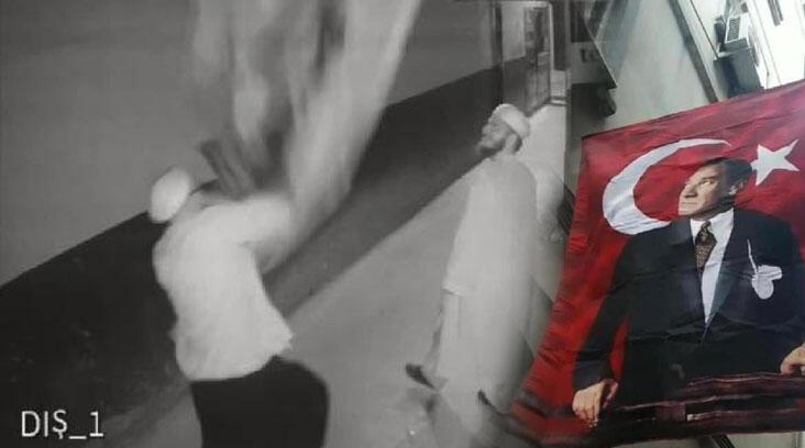 Atatürk'lü Türk bayrağına saldırmıştı! İfadesi ortaya çıktı