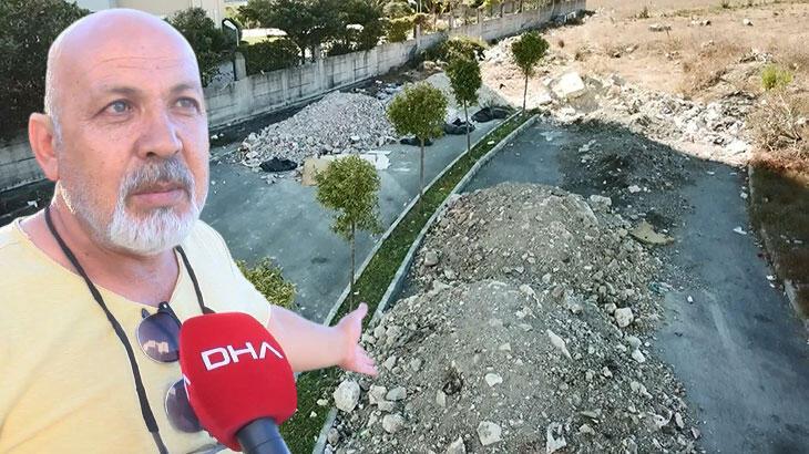 Avcılar'da sitelerin önüne kamyonlarca hafriyat döküp kaçtılar