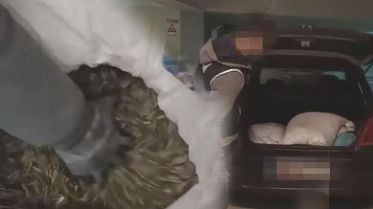 Ay çekirdeği çuvallarından 9 ruhsatsız tabanca çıktı
