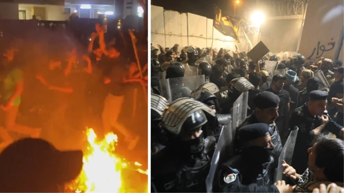 Bağdat'ta İsveç Büyükelçiliği'ne saldırı! Binayı ateşe verdiler