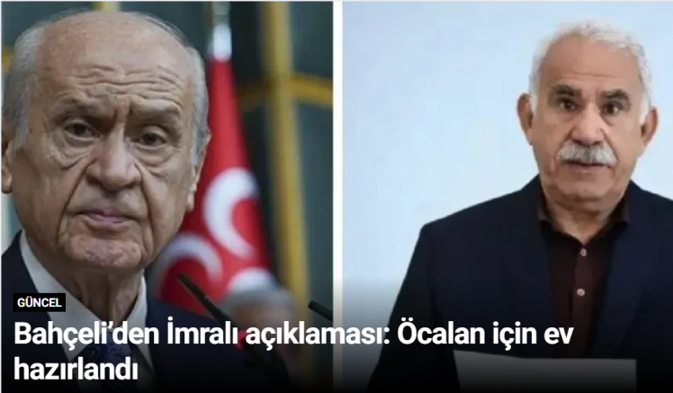 Bahçeli’den İmralı açıklaması: Öcalan için ev hazırlandı
