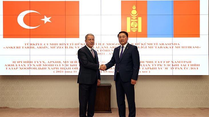 Bakan Akar, Moğolistan Savunma Bakanı Gürsed ile görüştü