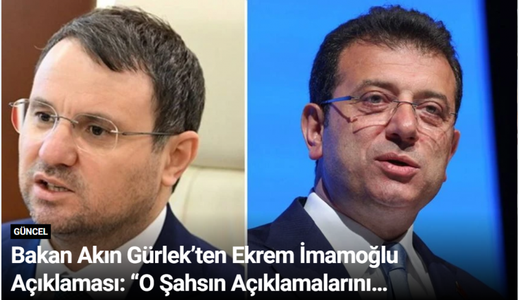 Bakan Akın Gürlek’ten Ekrem İmamoğlu Açıklaması: “O Şahsın Açıklamalarını Önemsemiyorum”