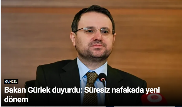 Bakan Gürlek duyurdu: Süresiz nafakada yeni dönem