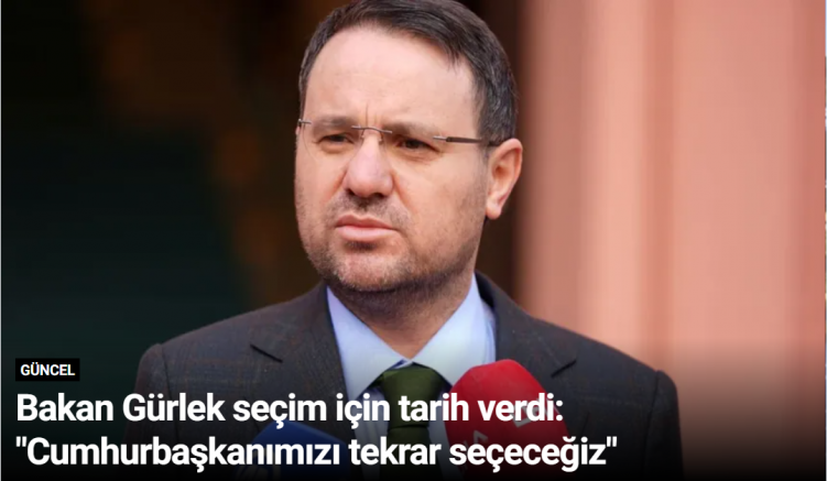 Bakan Gürlek seçim için tarih verdi: 
