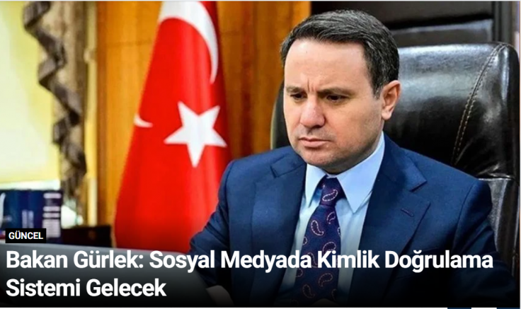 Bakan Gürlek: Sosyal Medyada Kimlik Doğrulama Sistemi Gelecek