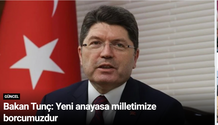 Bakan Tunç: Yeni anayasa milletimize borcumuzdur