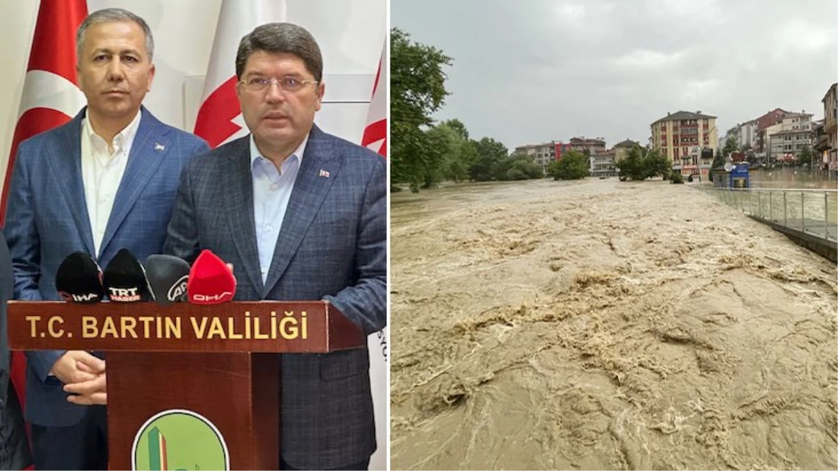 Bakan Yerlikaya ve Bakan Tunç, selin vurduğu Bartın'da: Yağış 15.00'e kadar sürecek, dere yataklarından uzak durun