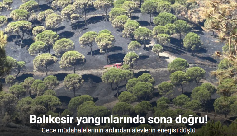 Balıkesir yangınlarında sona doğru