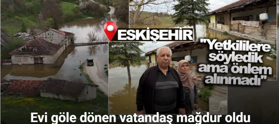 Barajın taşan suyu mahalle girişini kapattı, vatandaşın evine doldu
