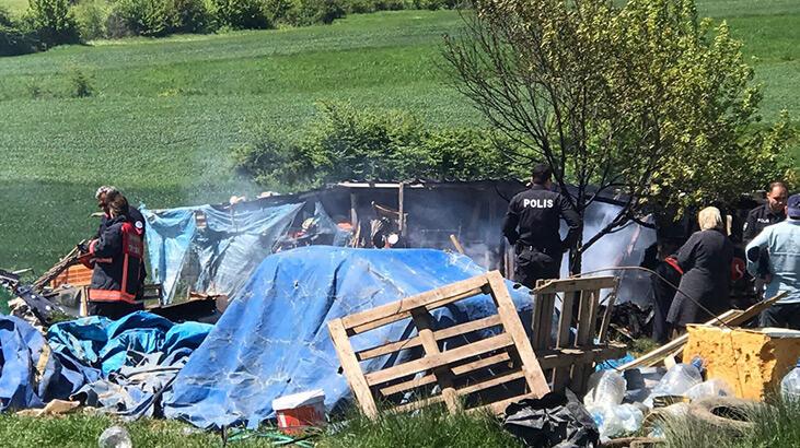 Barakada çıkan yangında yaralanan besici, hayatını kaybetti