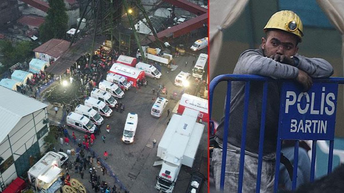 Bartın'da patlamanın meydana geldiği maden ocağı günün ilk ışıklarıyla böyle görüntülendi