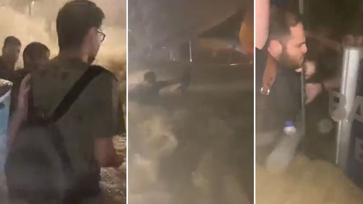 Başakşehir Millet Kıraathanesi'ni vuran sel felaketinden yeni görüntüler! Kurtarılmayı beklerken Kelime-i Şehadet getirdiler