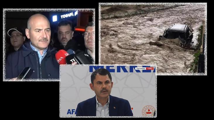 Batı Karadeniz'i sel vurdu! Peş peşe flaş açıklamalar: 1 kişi kayıp...