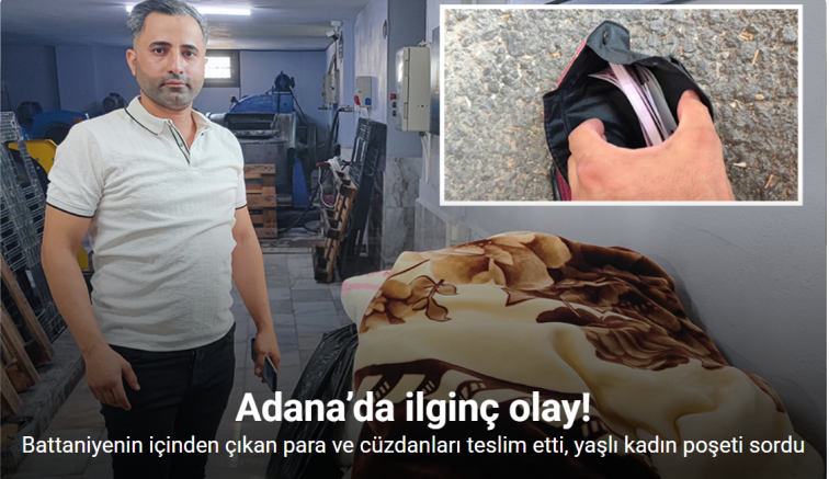 Battaniyenin içinden çıkan para ve cüzdanları teslim etti, yaşlı kadın poşeti sordu
