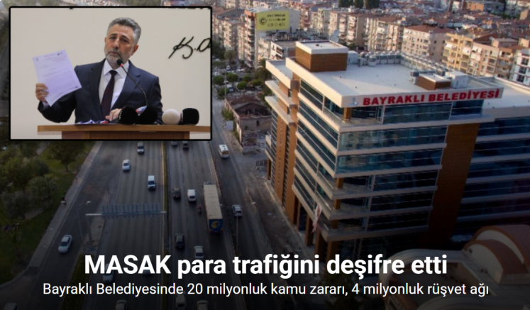 Bayraklı Belediyesinde 20 milyonluk kamu zararı, 4 milyonluk rüşvet ağı