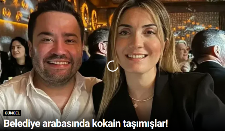 Belediye arabasında kokain taşımışlar!