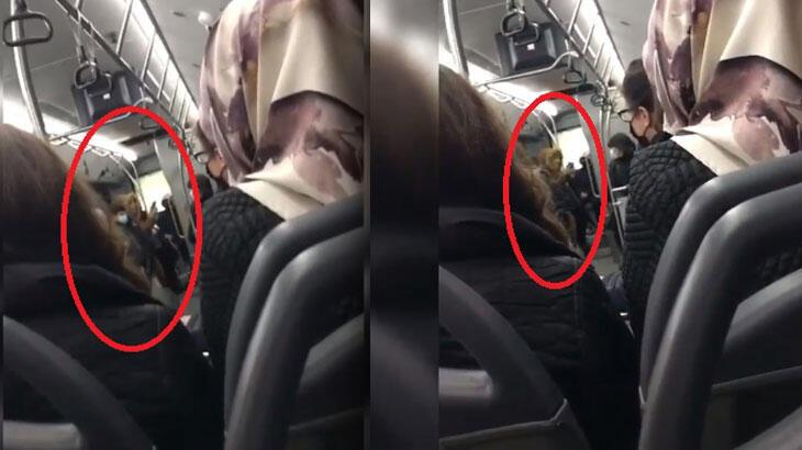 Belediye otobüsünde maskesiz kadın terörü
