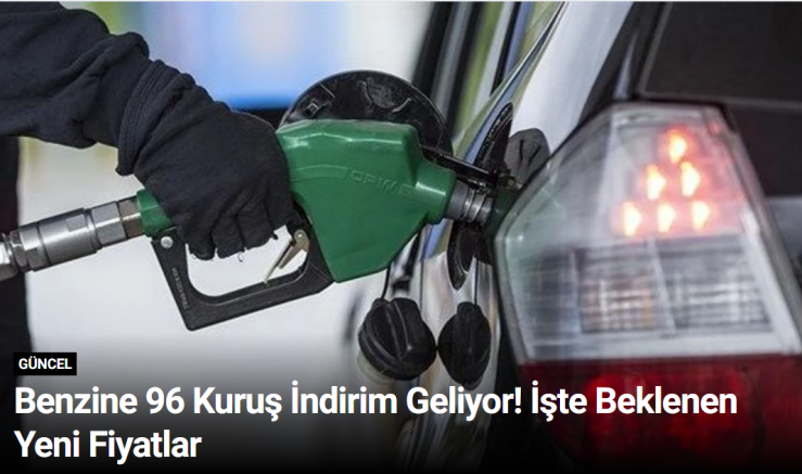 Benzine 96 Kuruş İndirim Geliyor! İşte Beklenen Yeni Fiyatlar