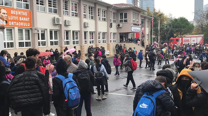 Beşiktaş'ta bir okulu tatil ettiren olay! Öğrenciler evlerine gönderildi