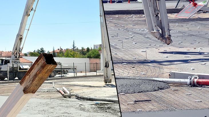 Beton mikserinden kopan 200 kiloluk parça işçinin başına düştü