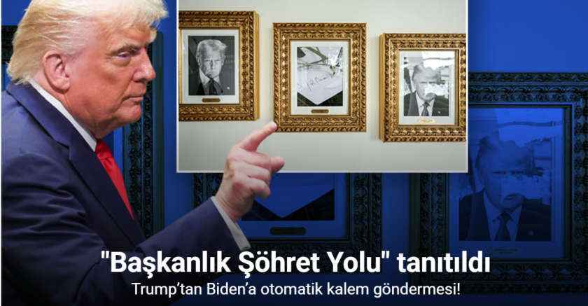 Beyaz Saray'da Biden'ın portresi yerine otomatik imza makinesinin fotoğrafı kullanıldı