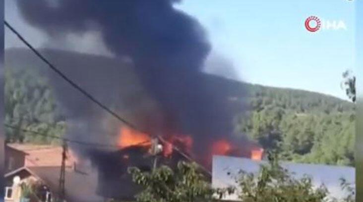 Beykoz'da korkutan yangın