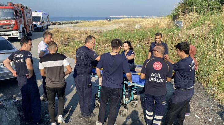 Beylikdüzü’nde balık tutmaya gitti, kayaklıklarda mahsur kaldı