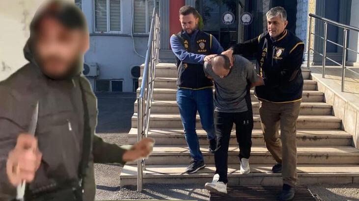 Bıçak çekip kaçan hırsız kısa sürede yakalanıp, tutuklandı