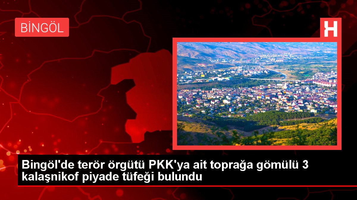 Bingöl'de terör örgütü PKK'ya ait toprağa gömülü 3 kalaşnikof piyade tüfeği bulundu