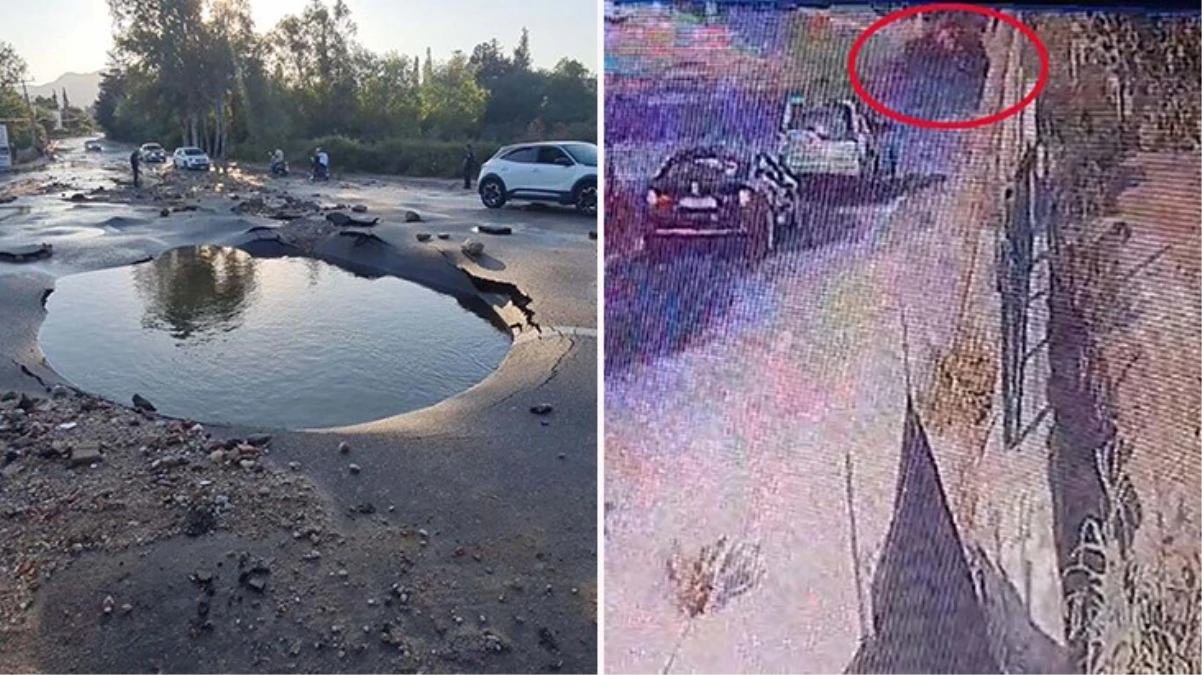 Bodrum'da patlayan isale hattı, motosikletliyle köpeğini havaya uçurdu! O anlar kamerada