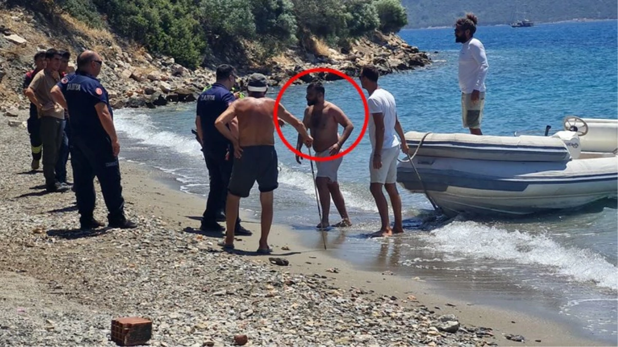 Bodrum'daki yangını çıkaran zanlı denizde boğulmak üzereyken kurtarıldı