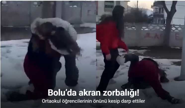 Bolu’da akran zorbalığı: Ortaokul öğrencilerinin önünü kesip darp ettiler