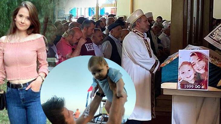 Boşandığı eşinin öldürdüğü Cansu ile oğlu toprağa verildi