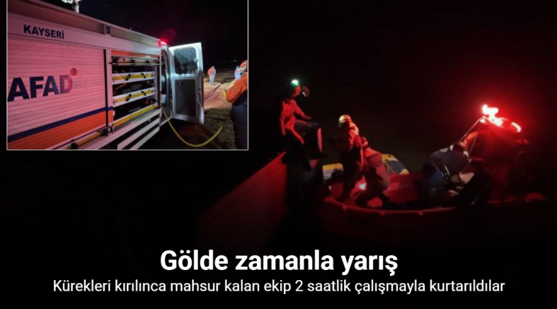 Botla açıldıkları gölde mahsur kaldılar: 2 saatlik çalışmayla kurtarıldılar
