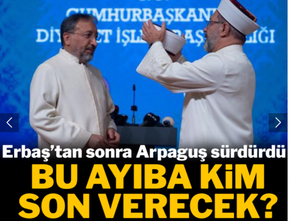 Bu ayıba kim son verecek? Erbaş'ın başlattığını, Arpaguş sürdürdü