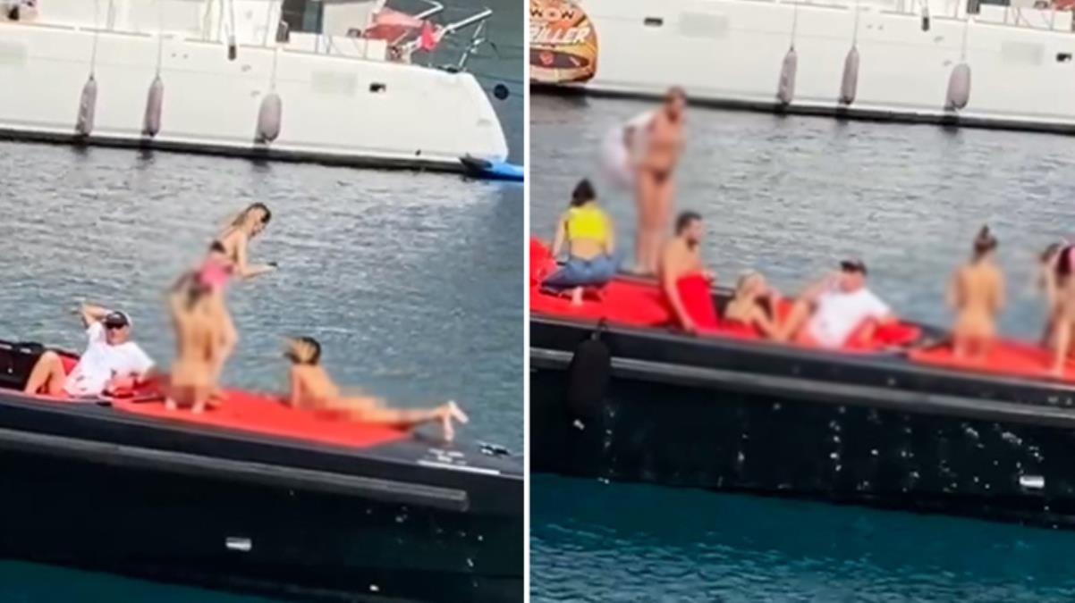Bunlara tam kapanma yok mu? Tekneyle denize açılıp bir de çıplak poz verdiler