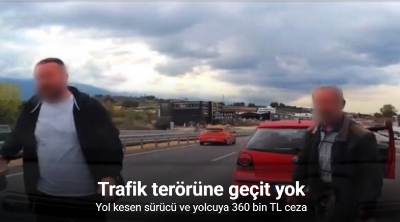 Bursa’da yol kestiler, 360 bin lira ceza yediler