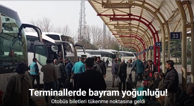 Bursa Şehirlerarası Otobüs Terminali’nde bayram yoğunluğu başladı