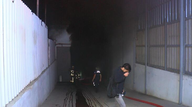 Bursa'da otomobil bakım servisinde korkutan yangın