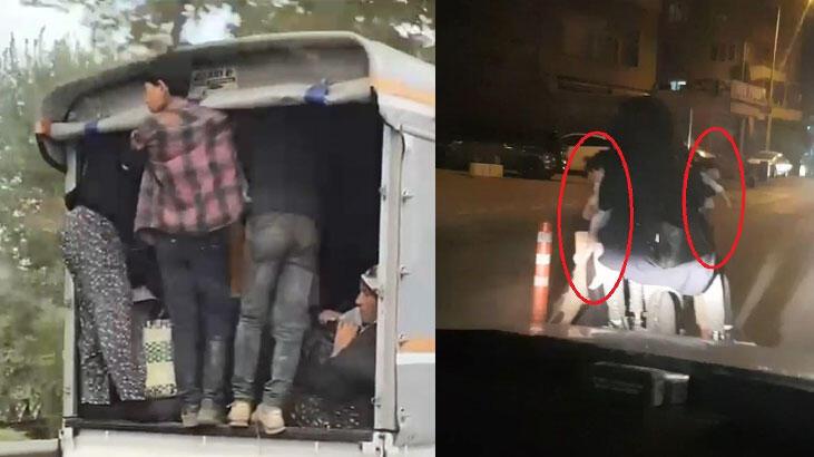 Bursa'da tehlikeli yolculuk anları cep telefonu kamerasına yansıdı