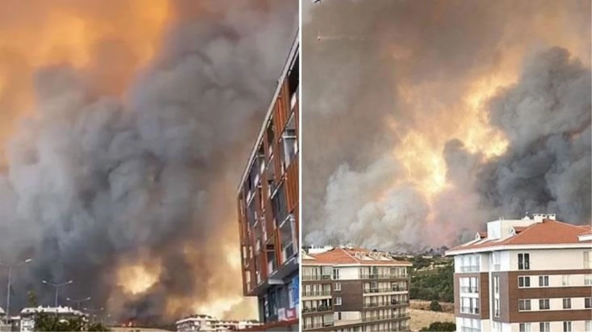 Çanakkale'de 5 saattir devam eden orman yangını şehir merkezine kadar yaklaştı