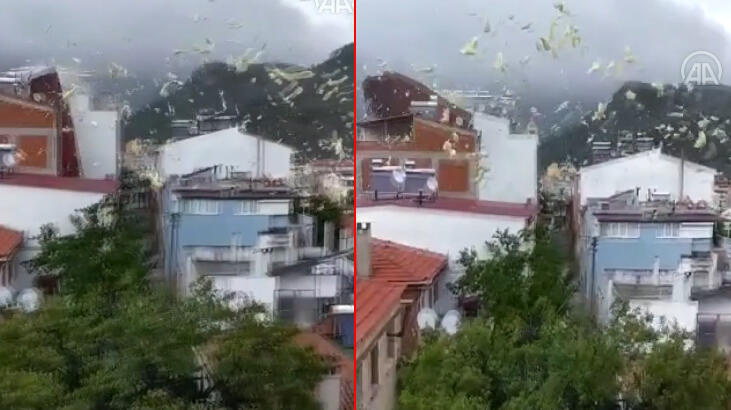 Çanakkale'de fırtına ve sağanak etkili oldu