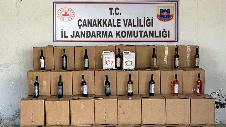 Çanakkale'de usule aykırı satışı yapılan şaraplara el konuldu