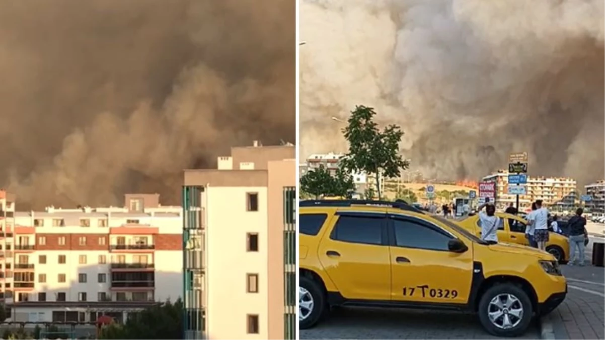 Çanakkale'deki yangın devlet hastanesi yakınlarına ulaştı! Bölgeden gelen görüntüler vahim